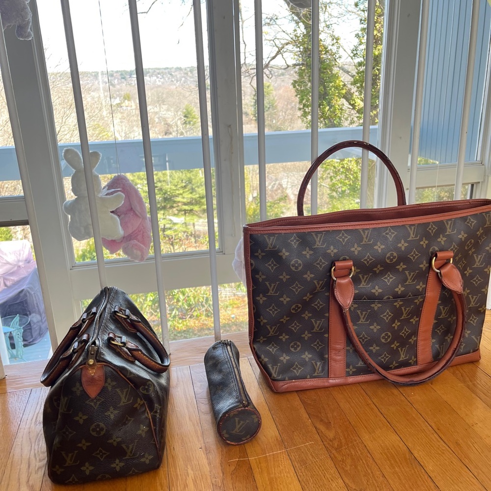 Flash Sale!💼🧳👛Louis Vuitton Vintage Brown Monogram PM Weekend Tote - Picture 11 of 12